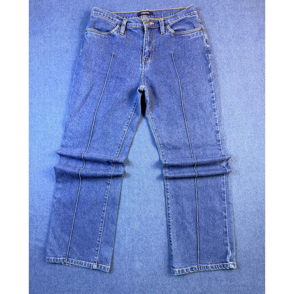 Bill Blass Jeans Women’s 8 Vintage Stretch Blue High Rise Pintuck Straight Leg